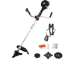 TIMBERPRO - Professionele bosmaaier trimmer 2-in-1 - anti-vibratie systeem - draad en mes - 62 cm³ - 3,5 PK.