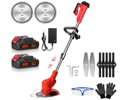 Traumheim®Kantenmaaier - Grastrimmer - Bosmaaier - Incl. 2 accu's en lader - Rood