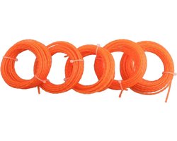 Trimmer Lijn - Bosmaaier Koord Nylon - Gazon Onderhoud - Professionele Kwaliteit - 0.095 Inch - Oranje