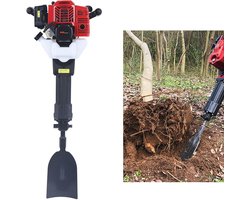 Tuin Graafmachine met 2-Takt Motor 52cc - Handgeleide Graafmachine voor Tuin en Boerderij