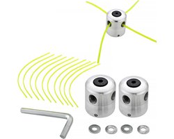 Universele Aluminium Draadkop voor Bosmaaier en Grastrimmer - Dubbele Spoel met Nylon Draad