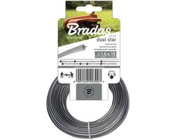 Versterkte 4-kant maaidraad voor bosmaaier 2,0 mm 15 m