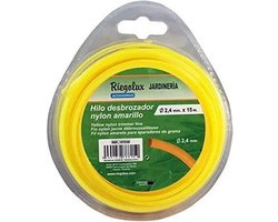 Vervangingsdraad Bosmaaier Nylon Rond Geel 2,4 mm x 15 m