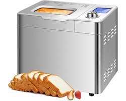 AHD® Broodbakmachine - Broodbakmachines - Broodbak machine - Zilver - 36cm x 30cm x 22cm