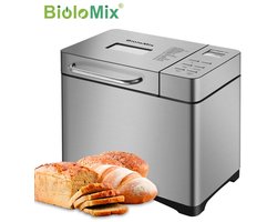 Automatische Broodbakmachine – 1kg Capaciteit – 19 Programma’s – Instelbare Korstkleur – Automatische Fruit- & Notendispenser – Timer & Warmhoudfunctie – RVS Behuizing - TELEO