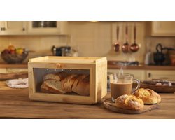 Bamboe Houten Broodhouder met Luchtcirculatie - Duurzaam en Ruimtebesparend