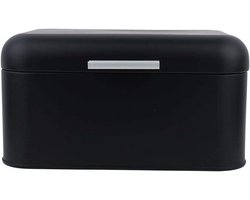 Bread Box, Vintage Bread Bin Large Capacity Kitchen Storage Container for Shop Bread Bread Dinner Rolls Pastry Baked Goods (Black)