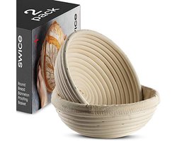 Brood Banneton Proofing Basket - Set van 2 - 9 Inch - Perfect voor Zuurdesem