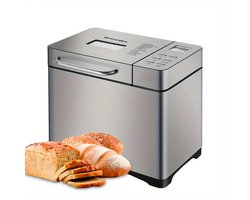 Broodbakmachine – Broodmachine – Broodbakapparaat – Automatische Broodbakker – Broodbakautomaat – 19-in-1 Programma’s – Roestvrij Staal 650W – 3 Broodformaten Met Noten- en Fruitdoseerder