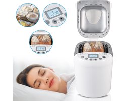 Broodbakmachine met 19 Programma's en Timer - Broodmachine - Broodbakmachines - Voor Broodmix - 1000Gram - Wit