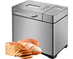 Broodmachine - Metallic - 19 in 1 - RVS - Automatisch - 650 Watt