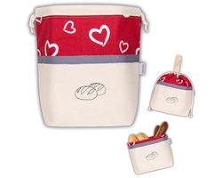 Broodzak voor het Vershouden van Brood – 3-in-1 Katoenen Broodmand en Broodtrommel (32 x 35 cm)