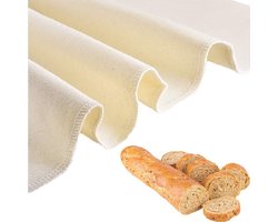 Extra grote deegbank 70 x 66 cm - dik linnen voor brood bakken, stokbrood en ciabatta