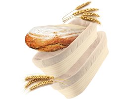 Fermentatiemand met wasbaar linnen inzetstuk - ideale broodmand voor het bakken van luchtig brood