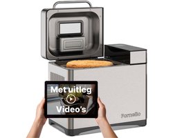 Fornello Supremo Broodbakmachine - Uitlegvideo’s - PFAS vrij - Keramisch - Broodmachine - Glutenvrij