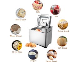 Gemini said MELVRA Broodbakmachine - 19 Automatische Programma's - Geschikt voor Brood, Stokbrood & Yoghurt - Antiaanbaklaag - 15u Timer - Display - Blauw