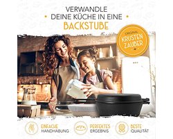 Gietijzeren Broodpan 26cm met Deksel en Rijsmand - Ideale Pan voor Brood Bakken