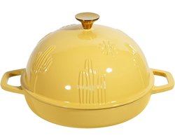 Gietijzeren Broodpan met Cloche voor Zuurdesem en Bakkerij - Geëmailleerde Hollandse Oven