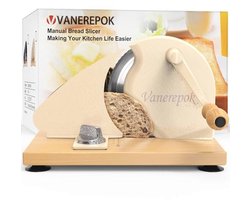 Handmatige broodsnijmachine voor zelfgemaakt zuurdesembrood - Verstelbaar en veelzijdig voor perfect gesneden brood