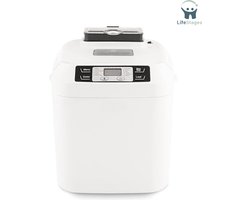 LifeStages - Broodbakmachine - Met Graandispenser - 12 Programma's - 2 Broodmaten - Glutenvrij Programma - Uitgestelde Start En Warmhoudfunctie - LCD-Scherm - 550 Watt - Wit