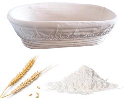 Ovaal rijsmandje voor 1 kg deeg – hoogwaardige rotan banneton voor luchtige broodbrouwen, ideaal voor zuurdesem en gistdeeg