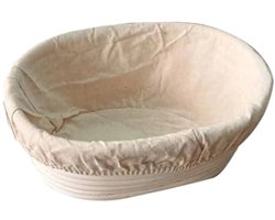 Ovale Gaarmand voor Zuurdeegbrood - Duurzaam Rotan en Linnen Inzetstuk, Ideaal voor Hobbybakkers