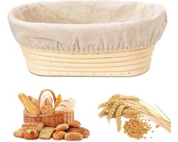 Ovale Rijsmand voor Zuurdesem en Brood – 9 inch Proofing Mand voor Thuisbakkers