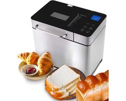 Quvo® Broodbakmachine - Broodmachine - Bakmachine Brood - Zilver- 33cm x 20cm x 30cm