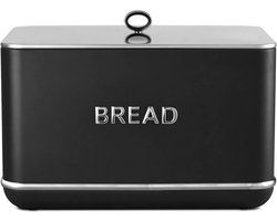 Renaissance Broodbak met 16L Capaciteit en Eenvoudig Trekdeksel – Zwart