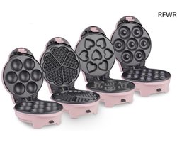 RFWR® 4-in-1 Taartmachine voor Muffins en Cakes - Gebruiksvriendelijk Apparaat met Anti-aanbaklaag - 700W