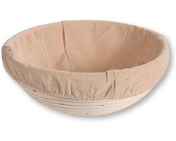 Ronde Gistingsmand voor Brood- en Pizzadeeg – Ø22 cm, Naturel, Duurzaam Rotan