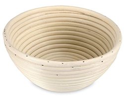 Ronde rotan tuinmand voor broodbakken - Beige, 17cm