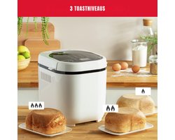 SCH® Broodbakmachine - Broodbakmachines - Broodbak machine - Roestvrij staal- 31 cm x 29 cm x 29 cm