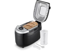 TZS First Austria Broodbakmachine, 900 tot 1250 gr Brood - Timer - 12 Bakprogramma's - 850W - Zwart