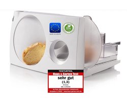 WNHB® Elektrische Broodsnijmachine – 100W Broodmachine met Instelbare Dikte – Veilig & Precisie Snijden – Broodsnijder voor Thuisgebruik