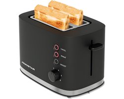 Aigostar Retro Broodrooster - Toaster - 6 Warmteniveaus - 2 Extra Brede Sleuven - 800W - Zwart