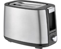 alpina Broodrooster 750 Watt - Toaster met Kruimellade - Instelbare Bruiningsstand Tosti - RVS Behuizing