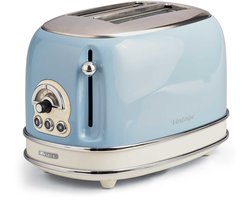Ariete 0155/15 - Vintage broodrooster - 2 sneden - 6 standen - 810 Watt - blauw