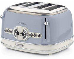 Ariete 0156/05 - Vintage broodrooster - 4 sleuven - 1630 Watt - 6 standen - Blauw