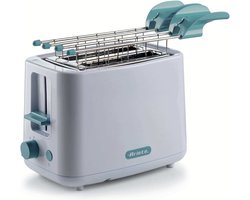 Ariete 157 Ontbijtbroodrooster 760W 2 sneetjes brood RVS Tang 7 niveaus Wit