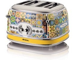 Ariete Positano 0156/OP - Italiaans design broodrooster - 4 sleuven - 1630W - 6 standen