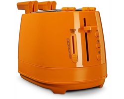 Aura® Tosti Apparaat Broodrooster - Tosti Apparaat - Tosti Broodrooster - Oranje - ‎34cm x 22cm x 28cm