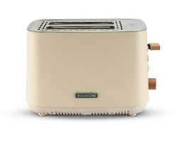 Bourgini Harmony Broodrooster - Echte Beukenhouten elementen - Toaster- Extra hoge broodlift en 2 brede brood sleuven - 7 warmteniveaus