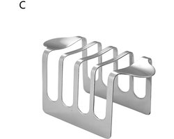 Broodrekje met meerdere sleuven van roestvrij staal van voedselkwaliteit, broodrek, keukengadget - C
