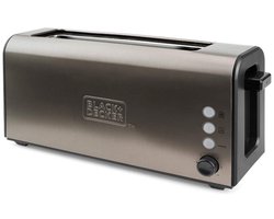 broodrooster 1 sleuf 1000w roestvrij staal - black+decker - bxto1000e
