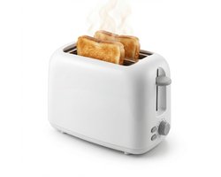 Broodrooster – 600W – 2 Extra Brede Sleuven – 6 Warmtestanden – PFAS- en BPA-vrij – Wit