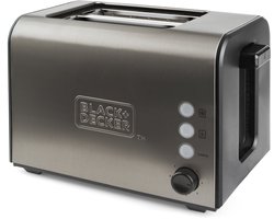 Broodrooster met 2 sleuven 900w grijs - black+decker - BXTO900E