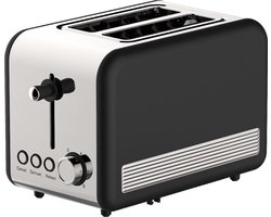 Broodrooster - Retro - Zwart/Zilver - Schäfer