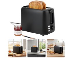 Cheqo® Compacte Broodrooster – Toaster – Brood Rooster – 7 Niveaus – Stopknop – Opwarmfunctie – Ontdooistand – Indicatielampje – Automatische Uitwerp – Kruimellade – Anti-Slip Voetjes - Broodtoaster - Brood Toasten