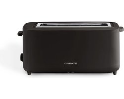 CREATE- Broodrooster 950W, Met veiligheidssysteem, Zes vermogensstanden - TOAST STUDIO XL